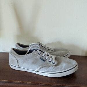 Vans Women’s Atwood Classic Low Sneaker Blue White Stripe Size 8 US Tennis Shoe